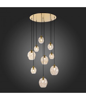 SL1188.303.09 Люстра подвесная ST-Luce Латунь/Коньячный E14/E27 5+4*40W IDESIA-foto6