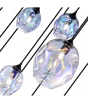 SL1188.403.16 Люстра подвесная ST-Luce Черный/Радужный E14/E27 12+4*40W IDESIA-foto3