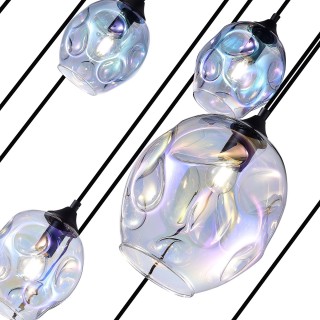 SL1188.403.16 Люстра подвесная ST-Luce Черный/Радужный E14/E27 12+4*40W IDESIA-foto3