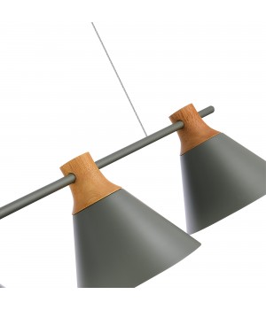 SLE125113-03 Светильник подвесной Серый/Серый, Светлое дерево E14 3*40W MODICA-foto4