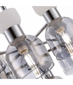 SLE1045-102-08 Люстра потолочная Хром/Белый, Дымчатый E14 8*40W VENTO-foto3