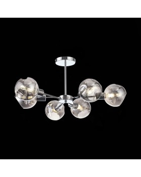 SLE155102-06 Люстра потолочная Хром/Дымчатый E14 6*60W GENTORE-foto12