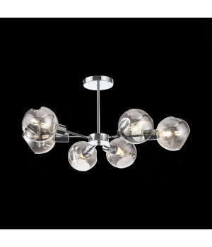 SLE155102-06 Люстра потолочная Хром/Дымчатый E14 6*60W GENTORE-foto12