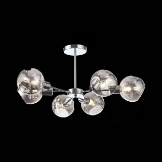 SLE155102-06 Люстра потолочная Хром/Дымчатый E14 6*60W GENTORE-foto12