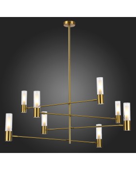 SL1239.303.08 Люстра потолочная ST-Luce Латунь/Белый, Прозрачный G9 8*5W 4000K VITRA-foto5