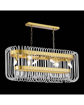 SL1228.203.08 Люстра подвесная ST-Luce Золотистый/Прозрачный E14 8*40W GROSSETO-foto5