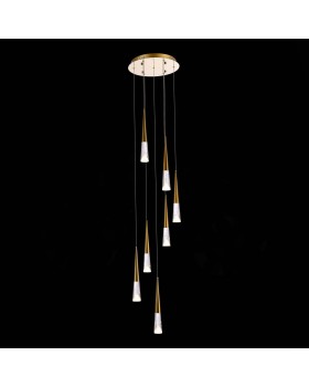 SL6111.203.07 Люстра подвесная ST-Luce Золотистый/Прозрачный LED 7*3W 3000K SOLLEN-foto4