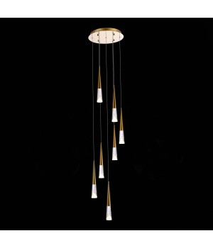 SL6111.203.07 Люстра подвесная ST-Luce Золотистый/Прозрачный LED 7*3W 3000K SOLLEN-foto4