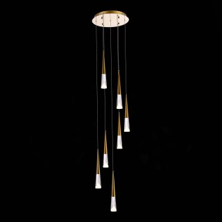 SL6111.203.07 Люстра подвесная ST-Luce Золотистый/Прозрачный LED 7*3W 3000K SOLLEN-foto4