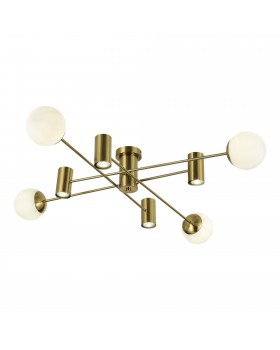 SLE1105-302-08 Светильник потолочный Латунь/Белый GU10+E27 4+4*5+60W RAITO-foto2