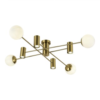 SLE1105-302-08 Светильник потолочный Латунь/Белый GU10+E27 4+4*5+60W RAITO-foto2