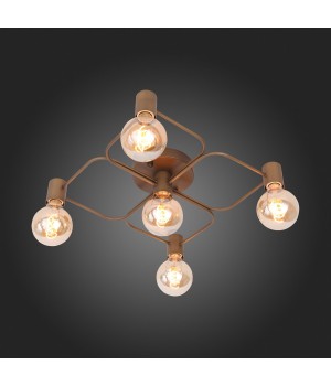 SL413.202.05 Люстра потолочная ST-Luce Латунь E27 5*40W TAVERE-foto5