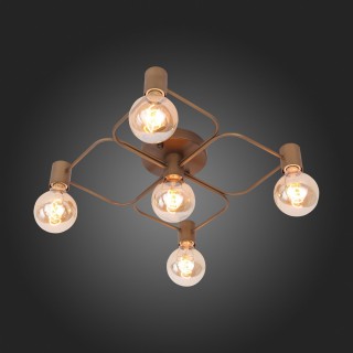 SL413.202.05 Люстра потолочная ST-Luce Латунь E27 5*40W TAVERE-foto5