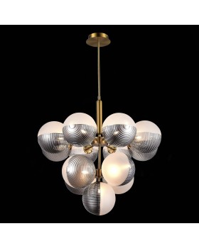 SLE1096-203-13 Светильник подвесной Матовое золото/Белый, Дымчатый G9 13*5W AVEIRO-foto4