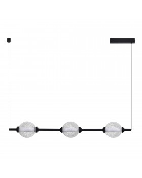 SL6120.403.03 Светильник подвесной ST-Luce Черный/Прозрачное кракелированное стекло LED 3*8,5W 3000K PEEK-foto2