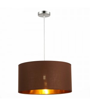 SLE300593-01 Светильник подвесной Никель/Золотистый, Коричневый E27 1*40W BRESCIA-foto3