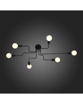 SL419.442.06 Люстра потолочная Черный E27 6*60W ANO-foto27