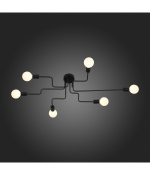 SL419.442.06 Люстра потолочная Черный E27 6*60W ANO-foto27