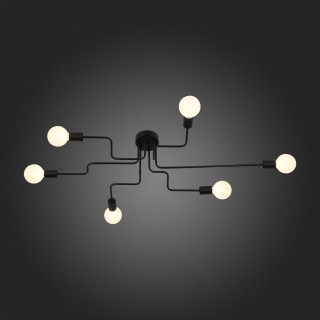 SL419.442.06 Люстра потолочная Черный E27 6*60W ANO-foto27