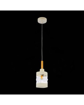 SLE114503-01 Светильник подвесной Белый, Светлое дерево/Белый, Прозрачный E27 1*60W ABIRITTO-foto4