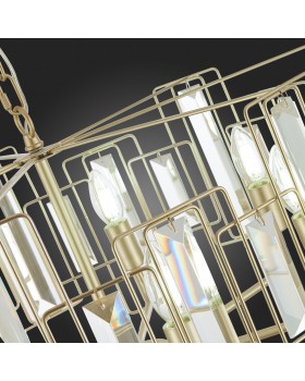 SLE103403-07 Люстра подвесная Шампань/Прозрачный E14 7*40W GIANO-foto9