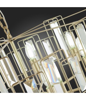 SLE103403-07 Люстра подвесная Шампань/Прозрачный E14 7*40W GIANO-foto9