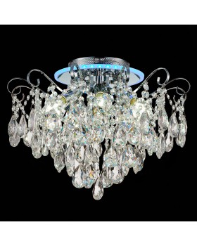 SLE160002-06 Светильник потолочный Хром/Прозрачный E14, LED 6+1*40/6(подсветка)W LITERO-foto12