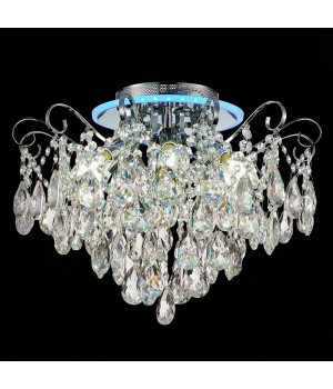 SLE160002-06 Светильник потолочный Хром/Прозрачный E14, LED 6+1*40/6(подсветка)W LITERO-foto12