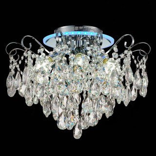 SLE160002-06 Светильник потолочный Хром/Прозрачный E14, LED 6+1*40/6(подсветка)W LITERO-foto12