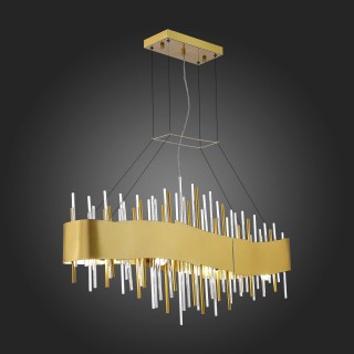 SL1633.213.08 Люстра подвесная ST-Luce Матовое золото/Матовое золото,Прозрачный E14 8*40W OLVERA-foto6