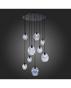 SL1188.403.09 Люстра подвесная ST-Luce Черный/Радужный E14/E27 5+4*40W IDESIA-foto5