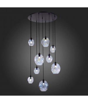 SL1188.403.09 Люстра подвесная ST-Luce Черный/Радужный E14/E27 5+4*40W IDESIA-foto5
