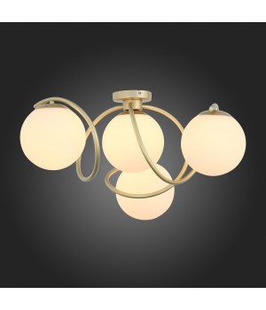 SL711.202.04 Люстра потолочная Золотистый/Белый E27 4*60W DELICATA-foto7