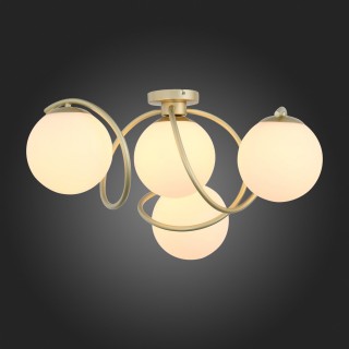 SL711.202.04 Люстра потолочная Золотистый/Белый E27 4*60W DELICATA-foto7