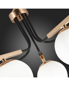 SLE106803-05 Люстра подвесная Французское золото, Черный/Белый E14 5*40W SONCO-foto3