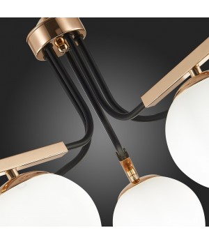 SLE106803-05 Люстра подвесная Французское золото, Черный/Белый E14 5*40W SONCO-foto3