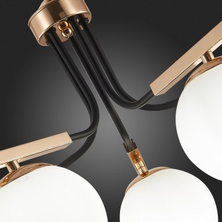 SLE106803-05 Люстра подвесная Французское золото, Черный/Белый E14 5*40W SONCO-foto3