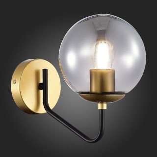 SLE1097-301-01 Бра Матовое золото/Дымчатый E27 1*60W SCORZE-foto4