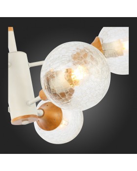 SLE109502-06 Люстра потолочная Белый, Светлое дерево/Прозрачный E27 6*60W LIONE-foto9