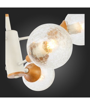 SLE109502-06 Люстра потолочная Белый, Светлое дерево/Прозрачный E27 6*60W LIONE-foto9