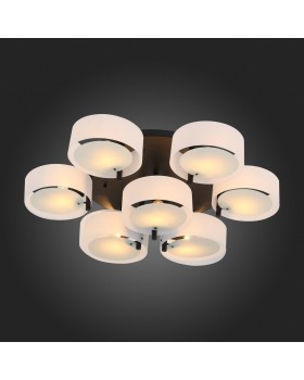 SL483.402.09 Люстра потолочная Черный/Белый E27 9*60W FORESTA-foto7