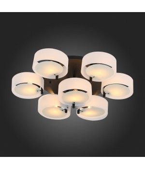 SL483.402.09 Люстра потолочная Черный/Белый E27 9*60W FORESTA-foto7