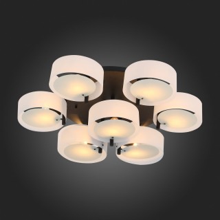 SL483.402.09 Люстра потолочная Черный/Белый E27 9*60W FORESTA-foto7