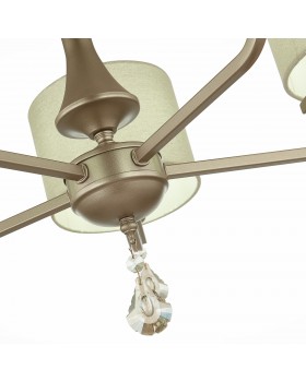 SLE107703-05 Люстра подвесная Шампань/Светло-бежевый E14 5*40W ELIDA-foto11