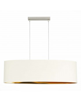 SLE300753-03 Светильник подвесной Никель/Золотистый, Светло-бежевый E27 3*40W BRESCIA-foto2