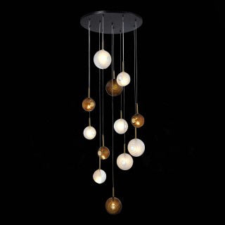 SL1183.543.12 Светильник подвесной ST-Luce Латунь/Черный, Белый G4 12*5W Foligno-foto4