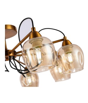 SLE110002-08 Люстра потолочная Бронза/Янтарный E27 8*60W ACRO-foto3