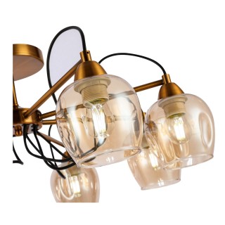 SLE110002-08 Люстра потолочная Бронза/Янтарный E27 8*60W ACRO-foto3