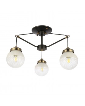 SLE110302-03 Светильник подвесной Черный, Бронза/Прозрачный, Белый E27 3*60W STRICCE-foto2