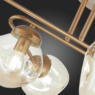 SLE155702-06 Люстра потолочная Золотистый/Янтарный E14 6*40W MORE-foto3